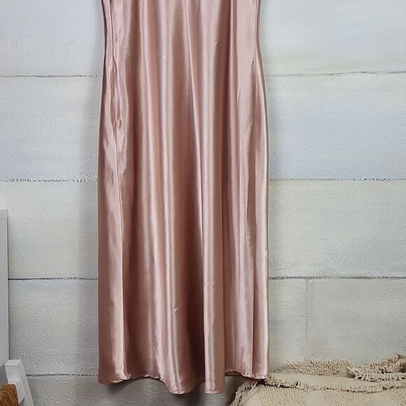 BIRDY GRAY nude gold satin dress. Size M - Picture 7 of 7